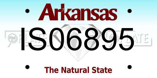 IS06895 Arkansas License Plate