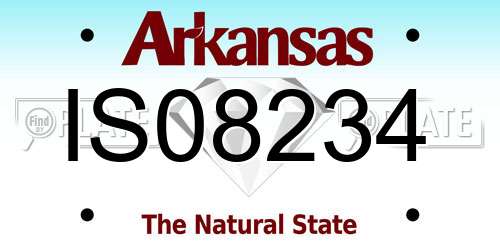 IS08234 Arkansas License Plate