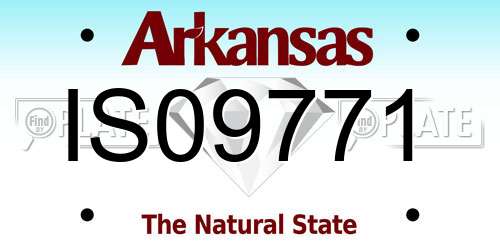 IS09771 Arkansas License Plate