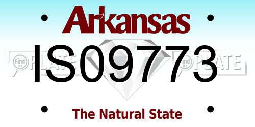 IS09773 Arkansas License Plate