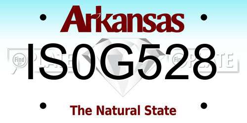IS0G528 Arkansas License Plate