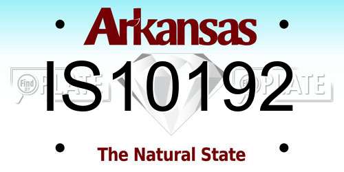 IS10192 Arkansas License Plate