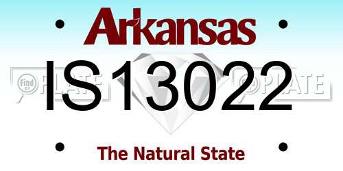IS13022 Arkansas License Plate