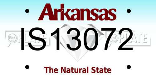 IS13072 Arkansas License Plate