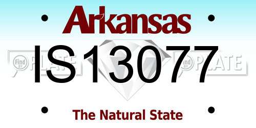 IS13077 Arkansas License Plate