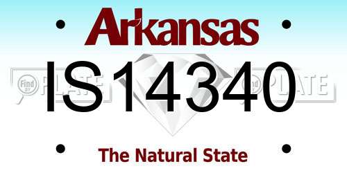 IS14340 Arkansas License Plate