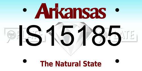 IS15185 Arkansas License Plate