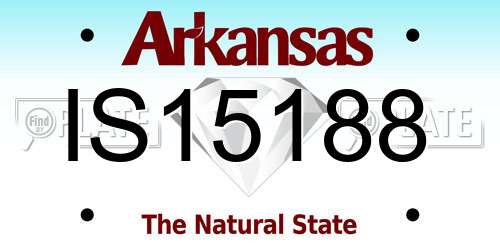 IS15188 Arkansas License Plate