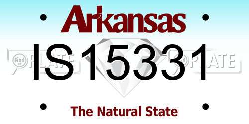 IS15331 Arkansas License Plate