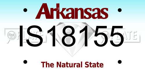 IS18155 Arkansas License Plate