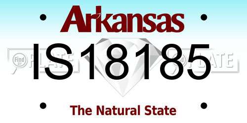 IS18185 Arkansas License Plate