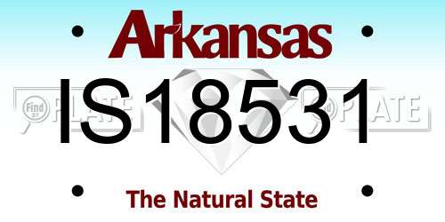 IS18531 Arkansas License Plate