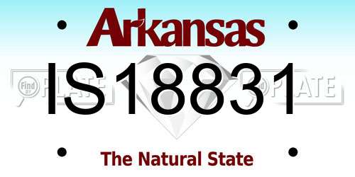 IS18831 Arkansas License Plate