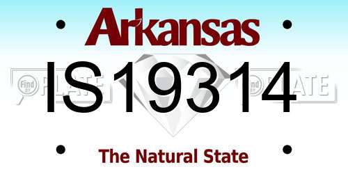 IS19314 Arkansas License Plate