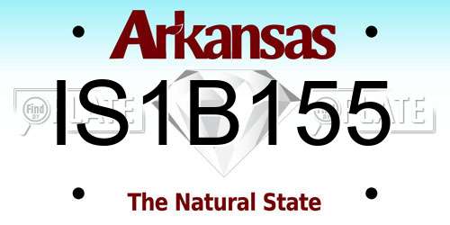 IS1B155 Arkansas License Plate
