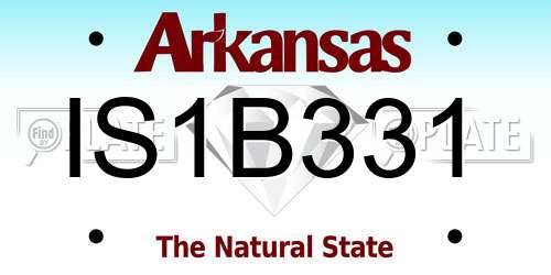 IS1B331 Arkansas License Plate