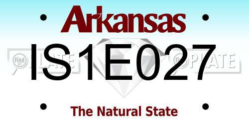 IS1E027 Arkansas License Plate