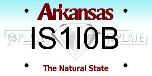 IS1I0B Arkansas License Plate