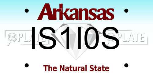 IS1I0S Arkansas License Plate