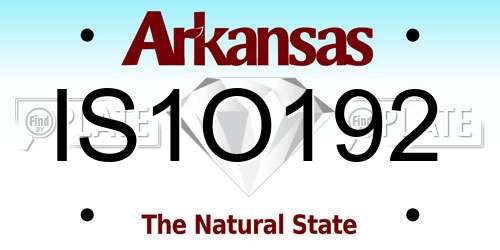IS1O192 Arkansas License Plate
