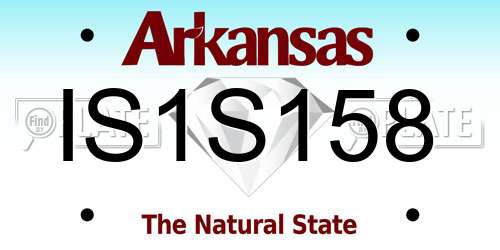 IS1S158 Arkansas License Plate