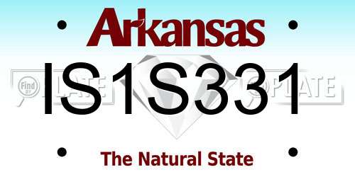 IS1S331 Arkansas License Plate