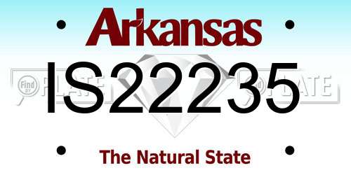 IS22235 Arkansas License Plate