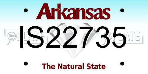 IS22735 Arkansas License Plate