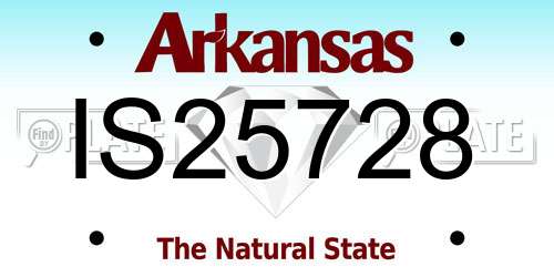 IS25728 Arkansas License Plate