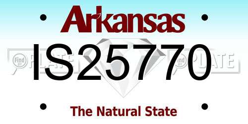 IS25770 Arkansas License Plate