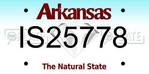 IS25778 Arkansas License Plate
