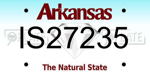 IS27235 Arkansas License Plate