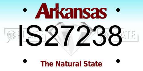 IS27238 Arkansas License Plate