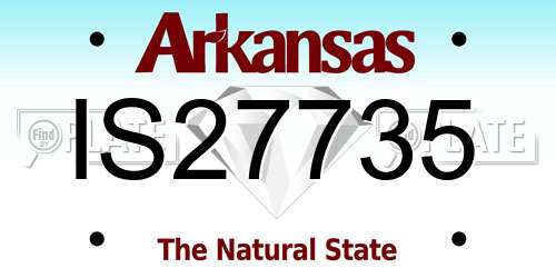 IS27735 Arkansas License Plate