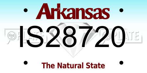 IS28720 Arkansas License Plate