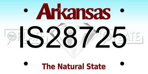 IS28725 Arkansas License Plate