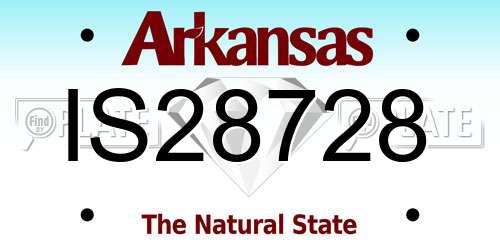 IS28728 Arkansas License Plate