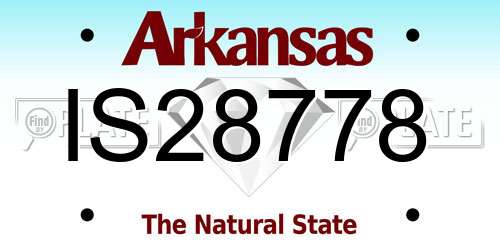 IS28778 Arkansas License Plate