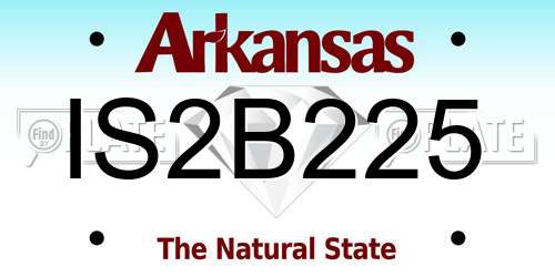 IS2B225 Arkansas License Plate
