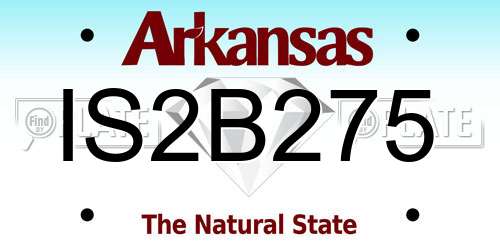 IS2B275 Arkansas License Plate