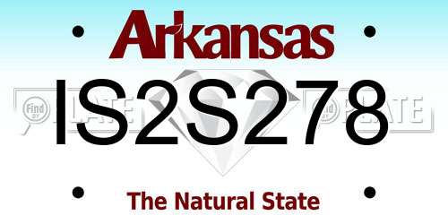 IS2S278 Arkansas License Plate