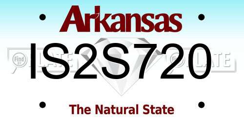 IS2S720 Arkansas License Plate