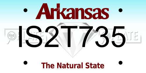 IS2T735 Arkansas License Plate