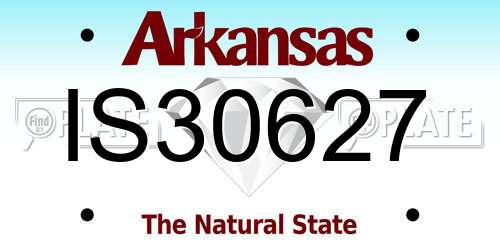 IS30627 Arkansas License Plate