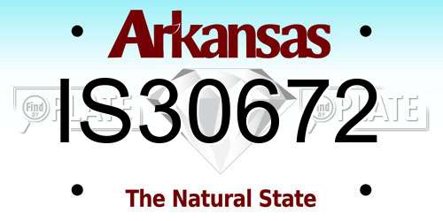 IS30672 Arkansas License Plate