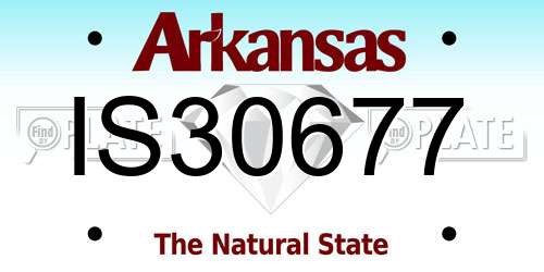 IS30677 Arkansas License Plate