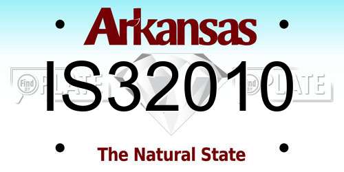 IS32010 Arkansas License Plate