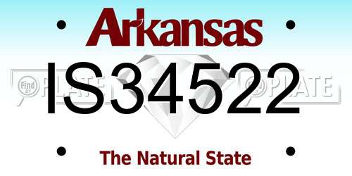 IS34522 Arkansas License Plate
