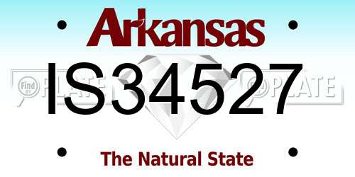 IS34527 Arkansas License Plate