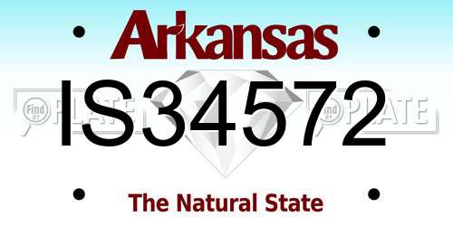 IS34572 Arkansas License Plate